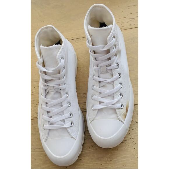 Converse Shoes - Converse Chuck Taylor All Star Lugged High Top White Sneakers Size 10 Women’s